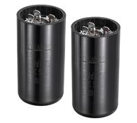 QUARKZMAN Condensateur De Démarrage Moteur CD60, 324-389uf/MFD AC125V Condensateur De Marche Universel Pour Moteur Électrique 50-60Hz, Noir 36x70mm, Lot De 2