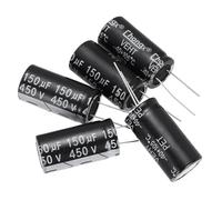 QUARKZMAN Condensateur Électrolytique 150UF 450V 105 Celsius 18 x 35mm 5pcs