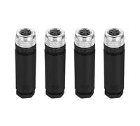 QUARKZMAN Connecteur Aviation Femelle M8 4 Broches, 4 Pcs Connecteur Circulaire Etanche IP67 Pour Réseaux Instruments Ordinateur (Avec 4 Clés)