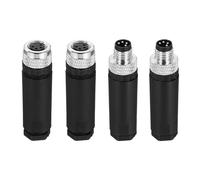 QUARKZMAN Connecteur Aviation M8 Male Femelle 4 Broches, 4 Pcs Connecteur Circulaire Etanche IP67 Pour Reseaux Instruments Ordinateur (Avec 4 Clés)