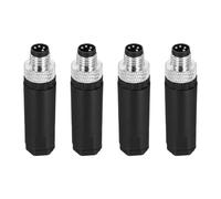 QUARKZMAN Connecteur Aviation Mâle M8 4 Broches, 4 Pcs Connecteur Aviation Panneau Prise Femelle Étanche IP67 Industriel Circulaire Droit Avec Clé Pour Réseaux Instruments