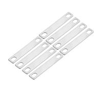 QUARKZMAN Connecteur De Barre Omnibus 8 Pcs Pas De Rangée 2.2"(55mm) Barre Plate En Cuivre Rouge Nickelé Pour Cellules LiFePO4 Connecteur De Barre Omnibus De Batterie Au Lithium, Silver