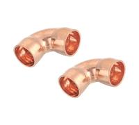 QUARKZMAN Connecteur de Raccord de Tuyau en Cuivre, Coude à 90 Degrés de 0,47 Pouces, à Tour Court, avec Connexion Soudée à la Sueur pour la Plomberie, 25x25mm, 2 Pièces