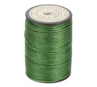 QUARKZMAN Corde Ciree 0.8mm Polyester Cire Vert Fil A Macrame 54 Yards Fil A Perles Corde Ciree pour Bracelet Collier Creation Bijoux