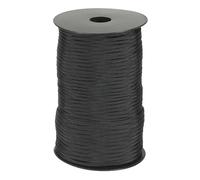 QUARKZMAN Corde Paracorde 550, Bobine de 61 mètres (200 Pieds), 4 mm, 7 brins, Corde de Parachute résistante pour la Survie, Le Camping, la randonnée et la pêche, Noire