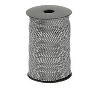 QUARKZMAN Corde Paracorde 550, Bobine de 61 mètres (200 Pieds), 4 mm, 7 brins, Corde de Parachute résistante pour la Survie, Le Camping, la randonnée et la pêche, Blanc/Noir
