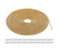 QUARKZMAN Cordon de Tube de Strass de 4mm x 10m Bling Cristal Corde de Strass pour DIY Baskets Chandails Sweatpants Décoration Jaune Doré avec Embouts