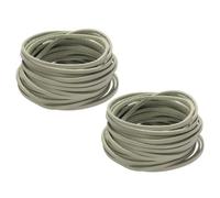 QUARKZMAN Cordon en Cuir Synthétique Cordon en Daim, 5,5 Yards 2,6 mm Corde Plate pour Bracelet Collier Perles Bijoux DIY Artisanat, Beige, 2 Paquets