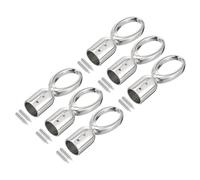 QUARKZMAN Cordon Fin Capuchon, 6pcs 15mm/0.6" Fin Capuchon Baril Perles Terminators Cordon avec Vis Trouver pour Gland Bijoux Fabrication Sac Sangle DIY, Argent
