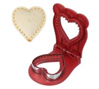 QUARKZMAN Couteau À Sandwich Sans Croûte, Forme Cœur Uncrustable Sandwich Maker Sealer Press Couteau À Pain Et Scelleur Pour DIY Petit Déjeuner Déjeuner Goûter (Red)