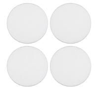 QUARKZMAN Couvercle Grille Haut-Parleur 3.9 x 0.26 Pouces Blanc | 4 Pièces, sans cadre, Filet métallique universelle de pour caisson de basses et audio auto et maison