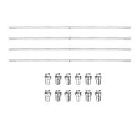 QUARKZMAN Crémaillère Pièces Total Pieds Crémaillère Renforcée Lourde Avec Quincaillerie De Montage Engrenages Droits Pour Opérateurs De Portes Coulissantes, Ouvrants De Portail Coulissant