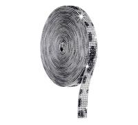 QUARKZMAN Cristal Strass Ruban Rouleau,5 Rangées de 4 Yard Auto-Adhésif Cristal Bandes, Strass Autocollants pour Arts Artisanat Mariage Anniversaires Décoration Vache