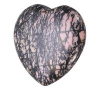 QUARKZMAN Cristaux Cœur Pierres De Guérison Rhodonite Pouce Naturel Amour Énergie Positive FENG Shui Paume Pierre D'angoisse Gemme 1.2" Pour Équilibre