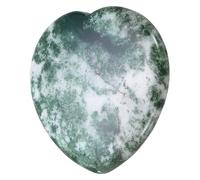 QUARKZMAN Cristaux Pierres De Guérison Agate Océan Herbe Pouce Naturel Amour Énergie Positive FENG Shui Paume Gemme Apaisante 1.6" Pour Équilibre