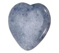 QUARKZMAN Cristaux Pierres De Guérison Coeur Aventurine Bleue Naturelle Amour Énergie Positive FENG Shui Paume Stress Pierre Précieuse 1.2" Pour Équilibre