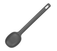 QUARKZMAN Cuillère de mélange en silicone 11 pouces gris foncé | Résistante à la chaleur, antiadhésive, longue manche flexible, spatule pour remuer, servir et cuisiner, outil de pâtisserie
