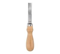 QUARKZMAN Cuir Bord Biseauteurs 10mm Large Bouche Inox Acier Écumeur Cuir Outil Cuir Bord Écumer Biseau avec Bois Poignée pour Cuir Bordure Tondeuse Coupe Amincissement Artisanat
