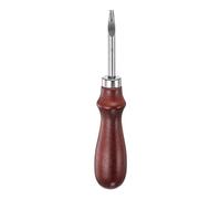 QUARKZMAN Cuir Bord Biseauteurs Outil 2# 1mm Acier Écumeur Cuir Outil Cuir Bord Écumer DIY Artisanat Outil Bord Tondeuse Coupe avec Bois Poignée pour Cuir Bordure Amincissement