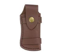 QUARKZMAN Cuir Couteau Gaine 5,2" x 2,4" Ceinture Boucle Design Poche Couteau Pochette Pliable Couteau Etui Instantané Fermeture Portage Pliable Couteau Armée Couteau Petit Couteau Marron
