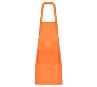 QUARKZMAN Cuisine Cuisiner Tabliers Polyestre Art Tabliers Poterie Tablier Imperméable artistes Peinture Tablier avec 2 Poches pour Maison Restaurant Artisanat Jardin BBQ, Orange