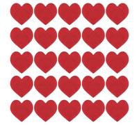 QUARKZMAN Cœur en Feutre Pom Pom Cœur Saint-Valentin Artisanat 1,6 Pouce x 1,6 Pouce pour la Décoration Intérieure, l'Artisanat de Fête, Rouge, Lot de 100