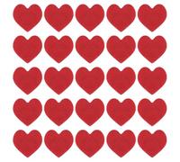 QUARKZMAN Cœur en Feutre Pom Pom Cœur Saint-Valentin Artisanat 1 Pouce x 1 Pouce pour la Décoration Intérieure, l'Artisanat de Fête, Rouge, Lot de 100