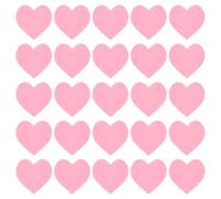QUARKZMAN Cœur en Feutre Pom Pom Cœur Saint-Valentin Artisanat 1 Pouce x 1 Pouce pour la Décoration Intérieure, l'Artisanat de Fête, Rose, Lot de 100