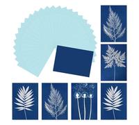 QUARKZMAN Cyanotype Paper, 12 Feuilles Kit De Papier À Impression Solaire Haute Sensibilité Bleu Clair Artisanat Pour Adultes Projet DIY Art, 11.7x8.3 Pouce (A4)