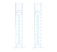 QUARKZMAN Cylindre Gradué en Plastique, Cylindre de Mesure de 1000 ml, Éprouvettes à Tubes à Double Marquage Métrique, Base Hexagonale Transparente pour Laboratoire et Maison, 2