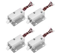 QUARKZMAN DC 12V 0.3A Verrou Électromagnétique Mini Porte Tiroir 2.1x1.6x1.1 Pouce Design À Langue Vers Le Bas Fonction Verrou Magnétique Pour Sécurité Tiroir Armoire 4 Pcs