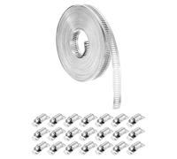 QUARKZMAN De Serrage En Acier Inoxydable 304, Bande Metallique Ajustable 10m + Kit De 21 Fixations Renforcees, A Crémaillère Réglables Pour Tuyaux D'Intercooler Plomberie Conduites DIY