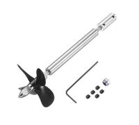 QUARKZMAN De Transmission Quatre Hélices Et Joint D'Accouplement pour RC Boat Kit D'Assemblage D'Accouplement, L12.5cm, Manchon L8cm, D5.5cm Quatre Hélices, Adapté pour De Moteur 3.17mm