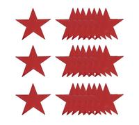 QUARKZMAN Décoration découpée d'étoiles Rouges, 40 Pcs 11" Double Printed Paper Stars Cutout Confetti Cardboard Stars Decorations pour Bulletin Board Wall Classroom Party