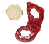 QUARKZMAN Découpe-Sandwich Sans Croûte Forme Fleur (Rouge) | Découpeuse-Scelleuse de Sandwich Press à Pain Emporte-Pièce et Scelleuse pour Petit-Déjeuner Déjeuner Goûter DIY