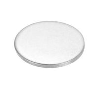 QUARKZMAN Disque En Acier Inoxydable, 2-9/16"(65mm) Dia x 0.12"(3mm) Épais Rond Métal Estampage Blanks Tags Métal Rond Cercle Plat-Plaque Feuille Pour Gravure Estampage Nom Tag, Pack De 2