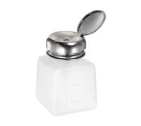 QUARKZMAN Distributeurs de Solvants d'Alcool 100 ml (3,4 OZ) à Poussoir avec Bouteille de Pompe de Liquide et Couvercle en Acier Inoxydable pour Acétone, Nettoyant, Blanc