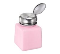QUARKZMAN Distributeurs de Solvants d'Alcool 100 ml (3,4 OZ) Distributeur de Liquide à Poussoir avec Bouteille de Pompe Scellée en Acier Inoxydable pour Acétone, Nettoyant, Rose