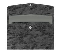 QUARKZMAN Dossiers En Cuir PU, Classeur Dossier Enveloppe Format A4 Sac De Stockage DeClasseur Portable Etui Organisateur Avec Fermeture A Bouton Pour Bureau Professionnel(Noir)