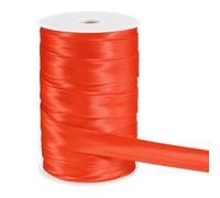 QUARKZMAN Double Fold Bias Tape pour Couture 1 inch x 55 Yards Satin Pre-Fold Ruban Continu pour Ourlet Couture Patchwork Bordure DIY Artisanat, Orange Red