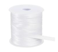 QUARKZMAN Double Fold Bias Tape pour Couture 3/8 Pouce x 55 Yards Satin Pré-plié Ruban Biais Continu pour Couture Piquage Ourlet Bordure DIY Artisanat, Blanc