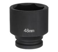 QUARKZMAN Douille à Choc à 6 Points Profonde 3/4" Drive 48mm Métrique en Acier Allié 40Cr pour Écrou d'Essieu