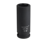 QUARKZMAN Douille à choc profonde de 7/8 pouce SAE, entraînement de 1/2 pouce, conception à 6 pans en acier CR-MO, douille de qualité pour écrou à choc pour réparation automobile