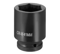 QUARKZMAN Douille À Chocs 6 Points 1" Entraînement 41mm Douille Métrique CR-V Acier Axe Hex Douilles Pour Boulons Arbre Machine Réparation, Noir