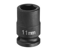 QUARKZMAN Douille à Chocs Hexagonale, 3/8 Pouce Entraînement 11mm Douille à Écrou Profonde en Acier Cr-Mo à 6 Pans pour ynamique et Électrique pour Réparation Automobile, 30mm Longue