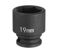 QUARKZMAN Douille à Chocs Hexagonale, 3/8 Pouce Entraînement 19mm Douille à Écrou Profonde en Acier Cr-Mo à 6 Pans pour ynamique et Électrique pour Réparation Automobile, 30mm Longue