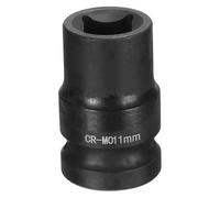 QUARKZMAN Douille Carrée 1/2" Drive 11mm à Choc Métrique CR-MO de Roue Standard Noircissantes pour Réparation Automobile - 4 Pointes