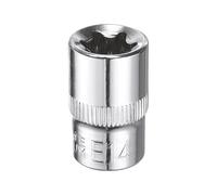 QUARKZMAN Douille E-Torx 3/8" Drive E14 Femelle astre 1.1" Longueur Profonde Torx Externe CR-V Chrome 6 Points Spline Pour Réparations Auto