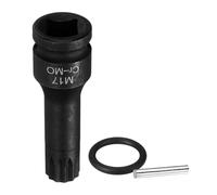 QUARKZMAN Douille Hexagonale À Choc, Douille Triple Square M17 À Embout 1/2" Pour Mèche À Crans D'Impact 17mm Acier CR-MO Douilles À 12 Crans Avec Goupille Joint Torique