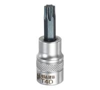 QUARKZMAN Douille Torx 3/8" Entraînement T40 Acier S2 Tête Étoile Tournevis Forets Adaptateur Douille Acier CR-V Pour Maison Auto Essieu Écrous Hex Boulons Réparation